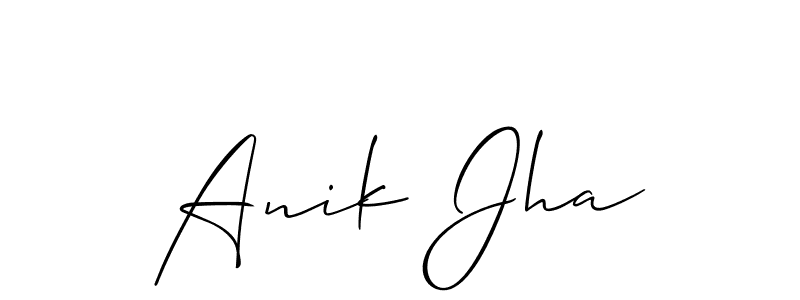 Make a short Anik Jha signature style. Manage your documents anywhere anytime using Allison_Script. Create and add eSignatures, submit forms, share and send files easily. Anik Jha signature style 2 images and pictures png