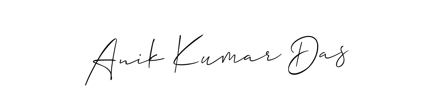 Similarly Allison_Script is the best handwritten signature design. Signature creator online .You can use it as an online autograph creator for name Anik Kumar Das. Anik Kumar Das signature style 2 images and pictures png