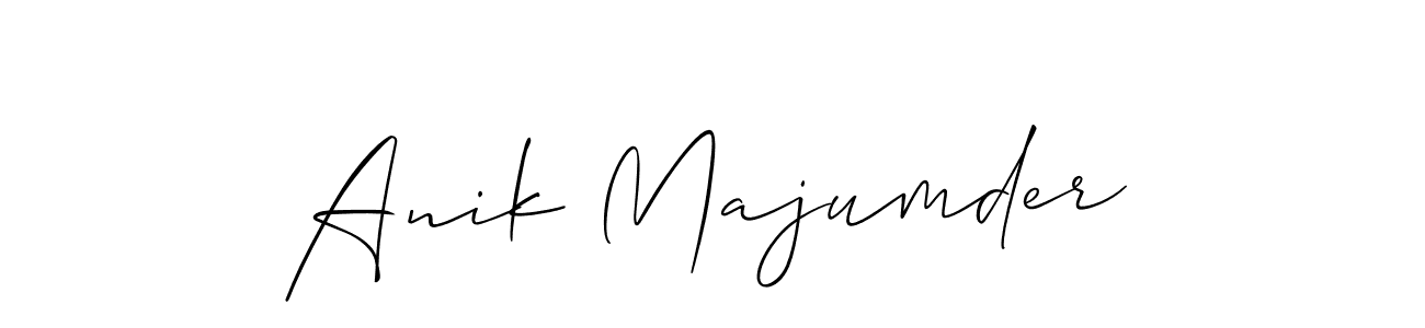 Make a short Anik Majumder signature style. Manage your documents anywhere anytime using Allison_Script. Create and add eSignatures, submit forms, share and send files easily. Anik Majumder signature style 2 images and pictures png