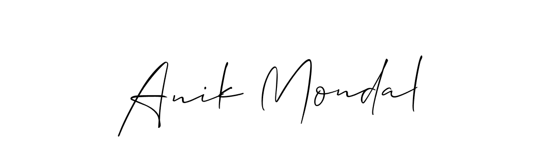 How to Draw Anik Mondal signature style? Allison_Script is a latest design signature styles for name Anik Mondal. Anik Mondal signature style 2 images and pictures png