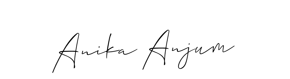 Also we have Anika Anjum name is the best signature style. Create professional handwritten signature collection using Allison_Script autograph style. Anika Anjum signature style 2 images and pictures png