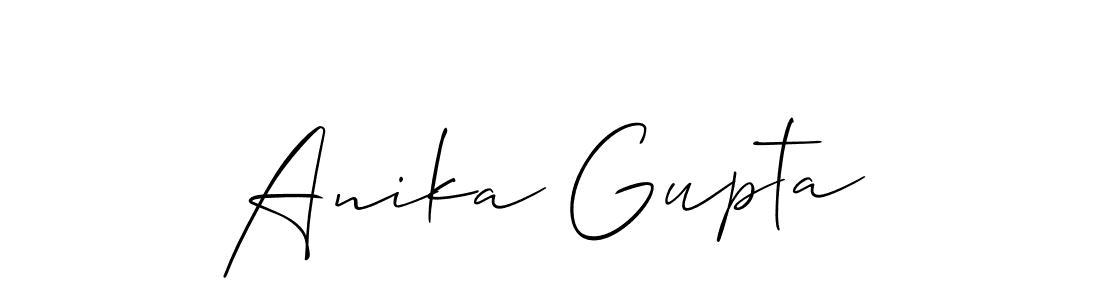 It looks lik you need a new signature style for name Anika Gupta. Design unique handwritten (Allison_Script) signature with our free signature maker in just a few clicks. Anika Gupta signature style 2 images and pictures png