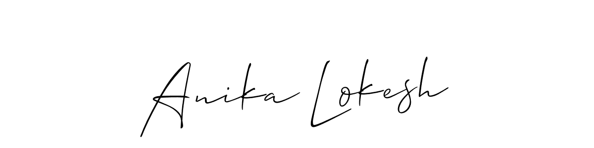 Best and Professional Signature Style for Anika Lokesh. Allison_Script Best Signature Style Collection. Anika Lokesh signature style 2 images and pictures png