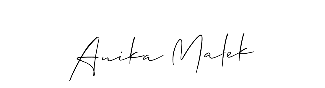 Also You can easily find your signature by using the search form. We will create Anika Malek name handwritten signature images for you free of cost using Allison_Script sign style. Anika Malek signature style 2 images and pictures png