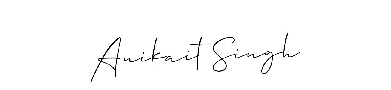 if you are searching for the best signature style for your name Anikait Singh. so please give up your signature search. here we have designed multiple signature styles  using Allison_Script. Anikait Singh signature style 2 images and pictures png