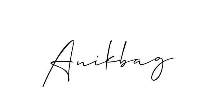 Also we have Anikbag name is the best signature style. Create professional handwritten signature collection using Allison_Script autograph style. Anikbag signature style 2 images and pictures png