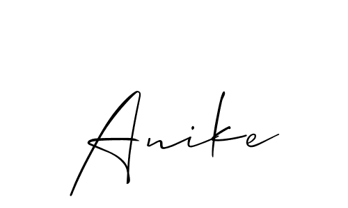 Make a beautiful signature design for name Anike. With this signature (Allison_Script) style, you can create a handwritten signature for free. Anike signature style 2 images and pictures png