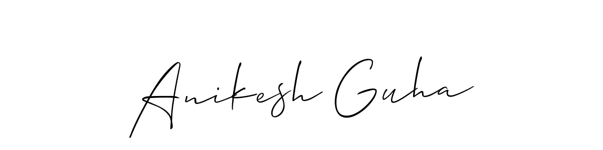 Anikesh Guha stylish signature style. Best Handwritten Sign (Allison_Script) for my name. Handwritten Signature Collection Ideas for my name Anikesh Guha. Anikesh Guha signature style 2 images and pictures png