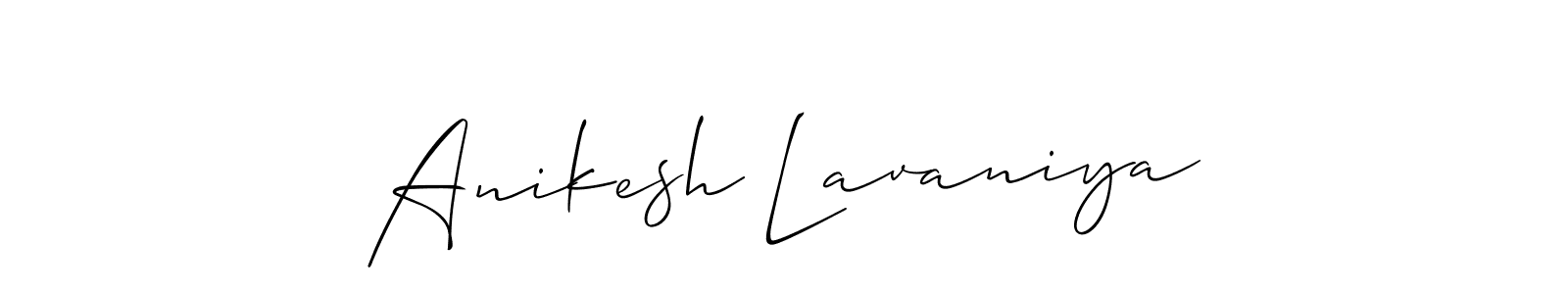How to Draw Anikesh Lavaniya signature style? Allison_Script is a latest design signature styles for name Anikesh Lavaniya. Anikesh Lavaniya signature style 2 images and pictures png