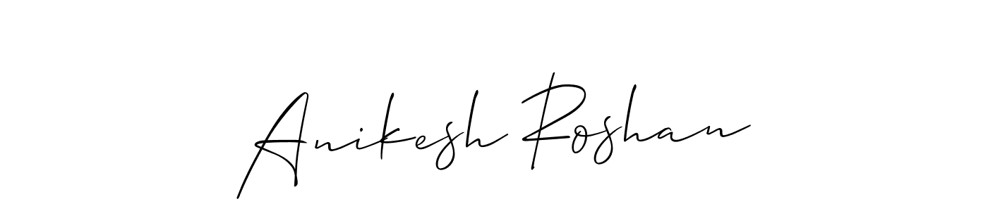You can use this online signature creator to create a handwritten signature for the name Anikesh Roshan. This is the best online autograph maker. Anikesh Roshan signature style 2 images and pictures png