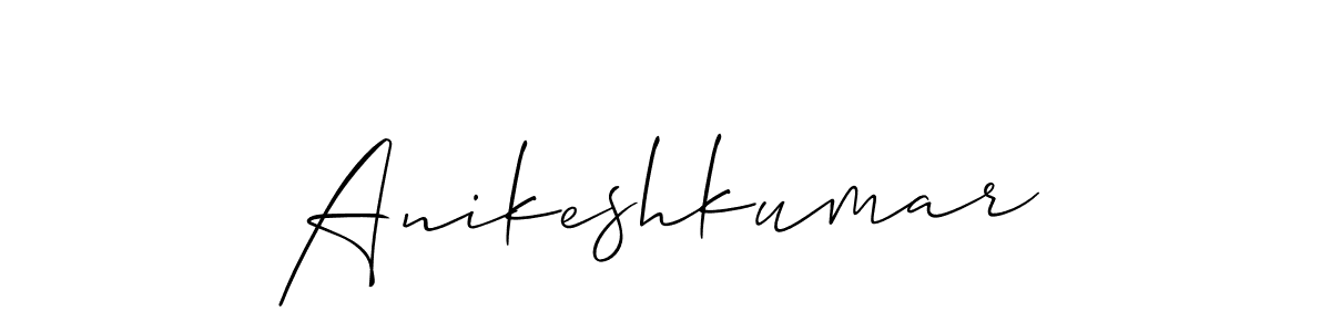 Also we have Anikeshkumar name is the best signature style. Create professional handwritten signature collection using Allison_Script autograph style. Anikeshkumar signature style 2 images and pictures png