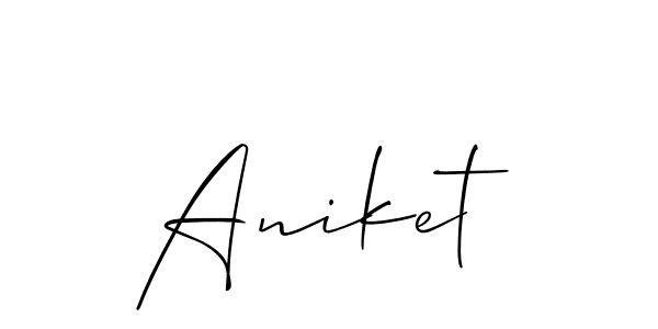 Aniket stylish signature style. Best Handwritten Sign (Allison_Script) for my name. Handwritten Signature Collection Ideas for my name Aniket. Aniket signature style 2 images and pictures png
