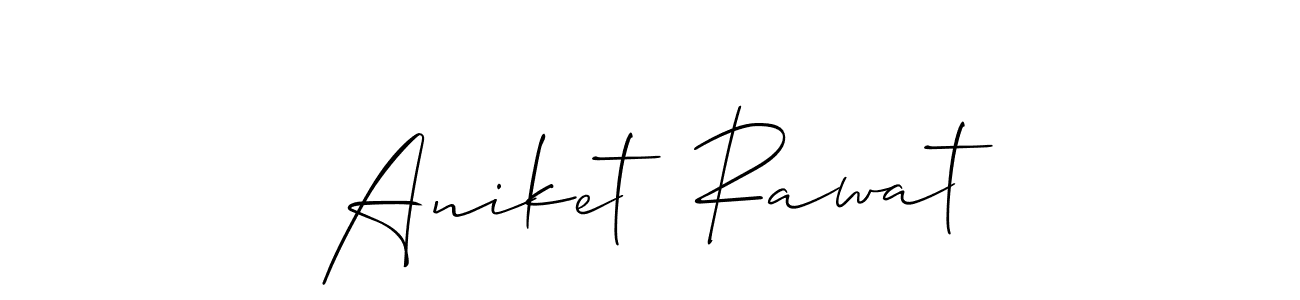 This is the best signature style for the Aniket  Rawat name. Also you like these signature font (Allison_Script). Mix name signature. Aniket  Rawat signature style 2 images and pictures png