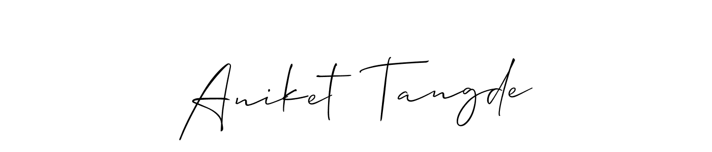 Check out images of Autograph of Aniket  Tangde name. Actor Aniket  Tangde Signature Style. Allison_Script is a professional sign style online. Aniket  Tangde signature style 2 images and pictures png