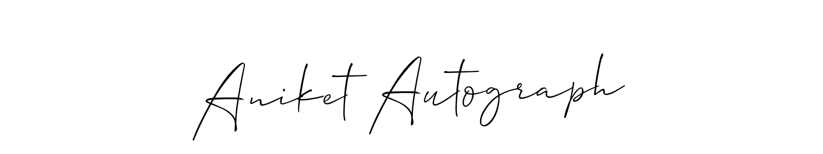 You can use this online signature creator to create a handwritten signature for the name Aniket Autograph. This is the best online autograph maker. Aniket Autograph signature style 2 images and pictures png