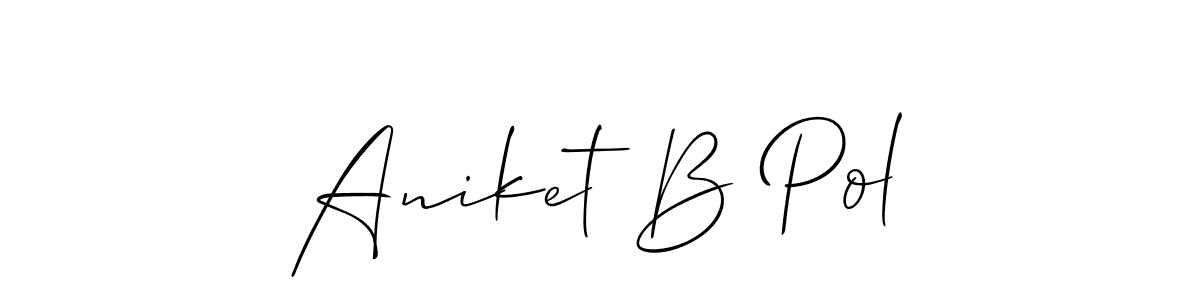 Make a beautiful signature design for name Aniket B Pol. Use this online signature maker to create a handwritten signature for free. Aniket B Pol signature style 2 images and pictures png