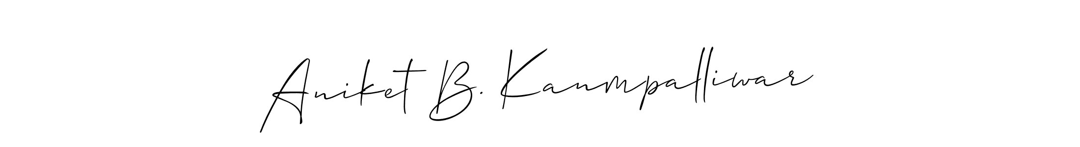 Best and Professional Signature Style for Aniket B. Kanmpalliwar. Allison_Script Best Signature Style Collection. Aniket B. Kanmpalliwar signature style 2 images and pictures png