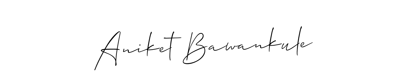 Make a beautiful signature design for name Aniket Bawankule. With this signature (Allison_Script) style, you can create a handwritten signature for free. Aniket Bawankule signature style 2 images and pictures png