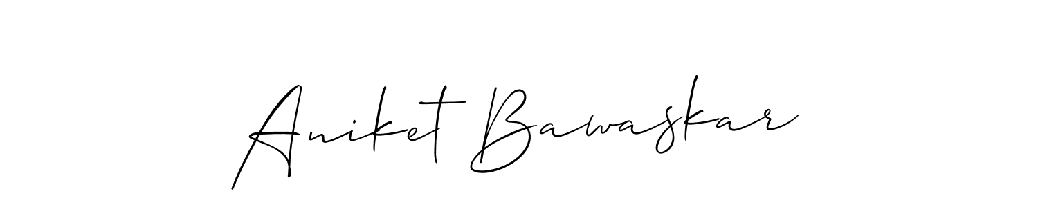 Use a signature maker to create a handwritten signature online. With this signature software, you can design (Allison_Script) your own signature for name Aniket Bawaskar. Aniket Bawaskar signature style 2 images and pictures png