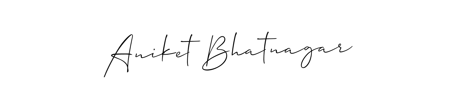 How to Draw Aniket Bhatnagar signature style? Allison_Script is a latest design signature styles for name Aniket Bhatnagar. Aniket Bhatnagar signature style 2 images and pictures png