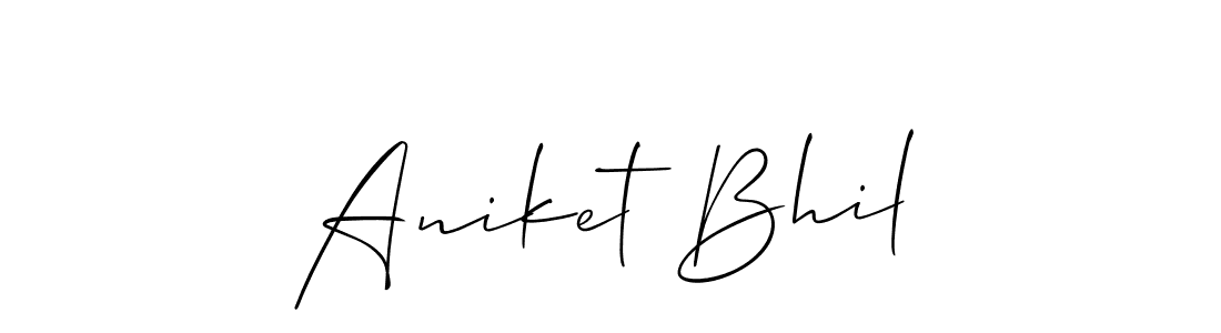 Also we have Aniket Bhil name is the best signature style. Create professional handwritten signature collection using Allison_Script autograph style. Aniket Bhil signature style 2 images and pictures png