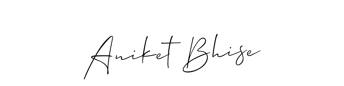 How to make Aniket Bhise signature? Allison_Script is a professional autograph style. Create handwritten signature for Aniket Bhise name. Aniket Bhise signature style 2 images and pictures png