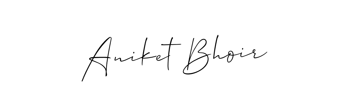 Aniket Bhoir stylish signature style. Best Handwritten Sign (Allison_Script) for my name. Handwritten Signature Collection Ideas for my name Aniket Bhoir. Aniket Bhoir signature style 2 images and pictures png