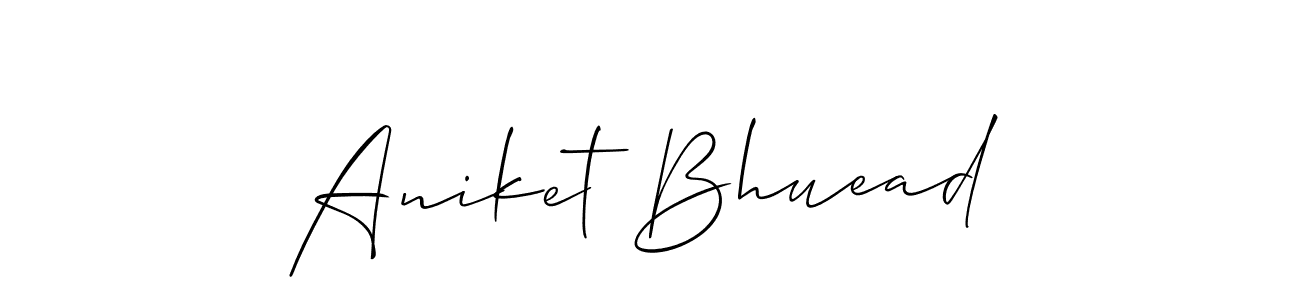 Use a signature maker to create a handwritten signature online. With this signature software, you can design (Allison_Script) your own signature for name Aniket Bhuead. Aniket Bhuead signature style 2 images and pictures png