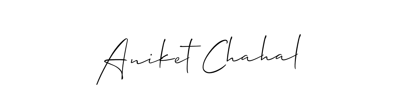 Once you've used our free online signature maker to create your best signature Allison_Script style, it's time to enjoy all of the benefits that Aniket Chahal name signing documents. Aniket Chahal signature style 2 images and pictures png