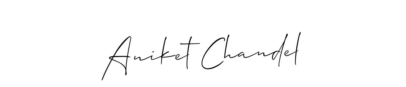 Make a beautiful signature design for name Aniket Chandel. With this signature (Allison_Script) style, you can create a handwritten signature for free. Aniket Chandel signature style 2 images and pictures png