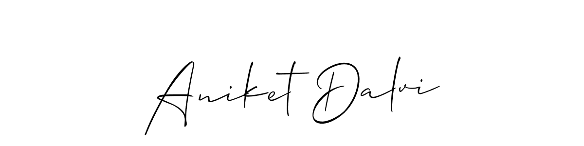 It looks lik you need a new signature style for name Aniket Dalvi. Design unique handwritten (Allison_Script) signature with our free signature maker in just a few clicks. Aniket Dalvi signature style 2 images and pictures png