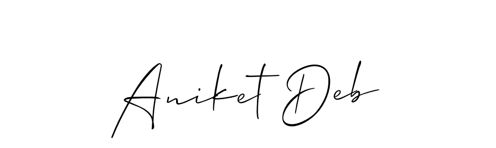 How to make Aniket Deb signature? Allison_Script is a professional autograph style. Create handwritten signature for Aniket Deb name. Aniket Deb signature style 2 images and pictures png