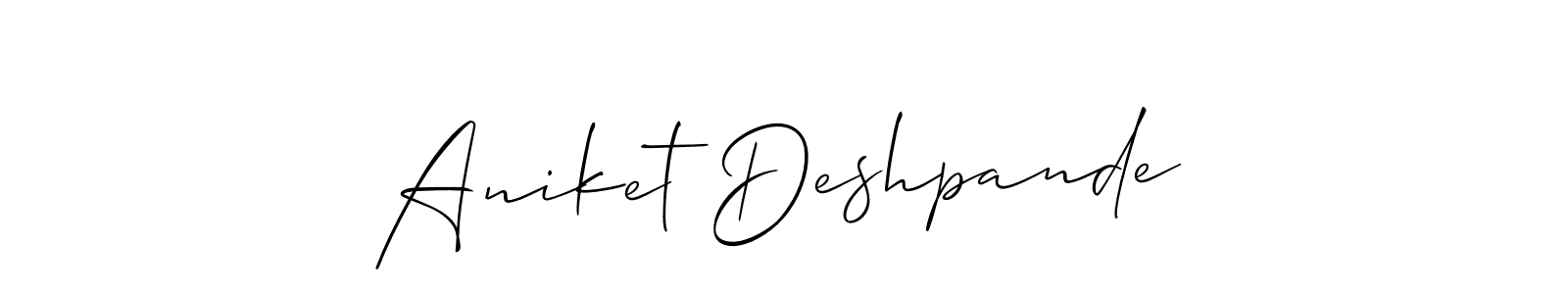 It looks lik you need a new signature style for name Aniket Deshpande. Design unique handwritten (Allison_Script) signature with our free signature maker in just a few clicks. Aniket Deshpande signature style 2 images and pictures png