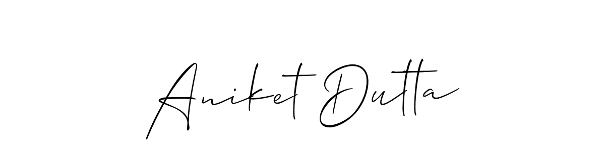 How to make Aniket Dutta signature? Allison_Script is a professional autograph style. Create handwritten signature for Aniket Dutta name. Aniket Dutta signature style 2 images and pictures png
