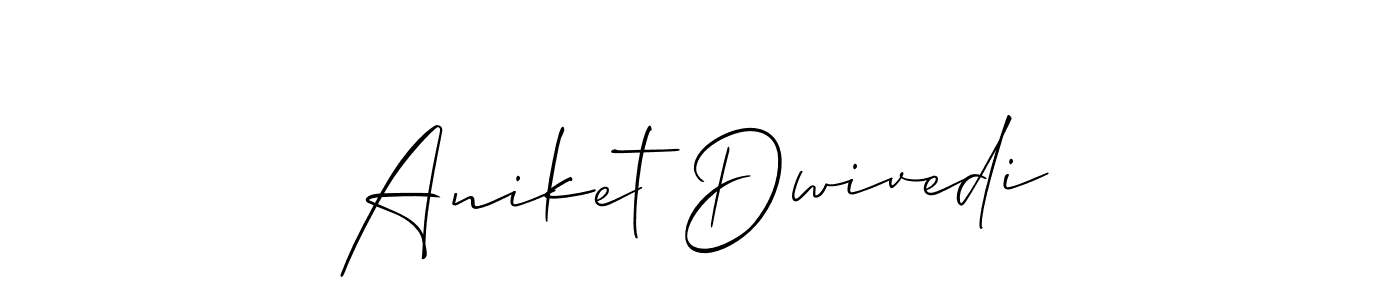 How to Draw Aniket Dwivedi signature style? Allison_Script is a latest design signature styles for name Aniket Dwivedi. Aniket Dwivedi signature style 2 images and pictures png