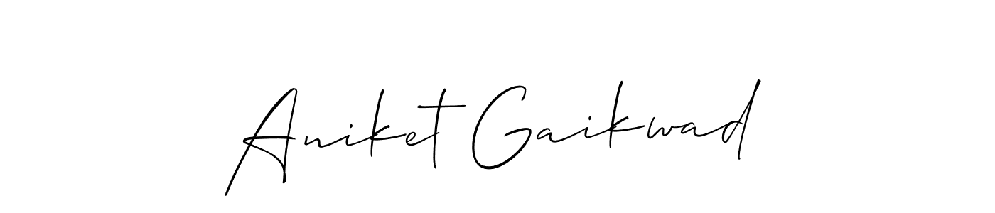 The best way (Allison_Script) to make a short signature is to pick only two or three words in your name. The name Aniket Gaikwad include a total of six letters. For converting this name. Aniket Gaikwad signature style 2 images and pictures png