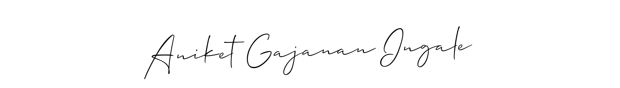 Make a short Aniket Gajanan Ingale signature style. Manage your documents anywhere anytime using Allison_Script. Create and add eSignatures, submit forms, share and send files easily. Aniket Gajanan Ingale signature style 2 images and pictures png