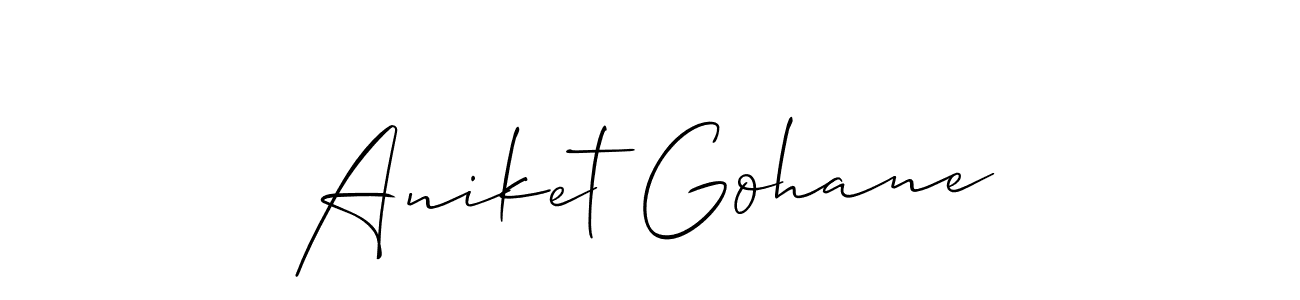 Also we have Aniket Gohane name is the best signature style. Create professional handwritten signature collection using Allison_Script autograph style. Aniket Gohane signature style 2 images and pictures png