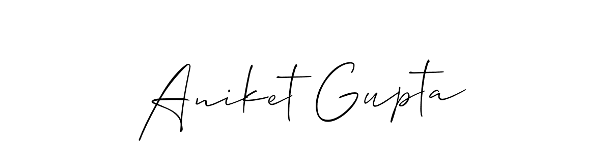It looks lik you need a new signature style for name Aniket Gupta. Design unique handwritten (Allison_Script) signature with our free signature maker in just a few clicks. Aniket Gupta signature style 2 images and pictures png
