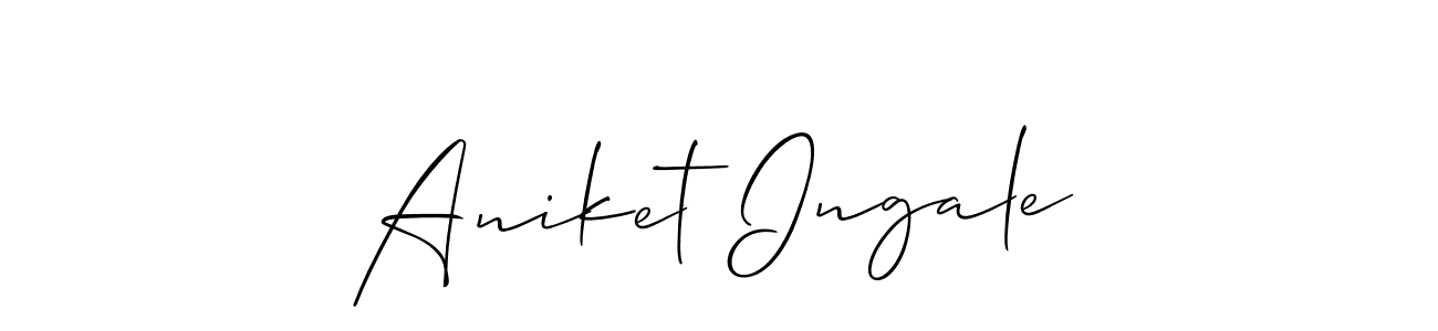 Aniket Ingale stylish signature style. Best Handwritten Sign (Allison_Script) for my name. Handwritten Signature Collection Ideas for my name Aniket Ingale. Aniket Ingale signature style 2 images and pictures png