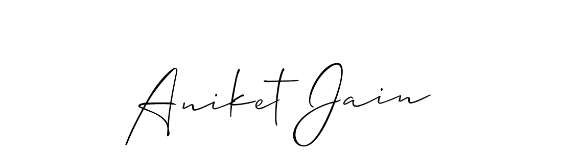 How to Draw Aniket Jain signature style? Allison_Script is a latest design signature styles for name Aniket Jain. Aniket Jain signature style 2 images and pictures png