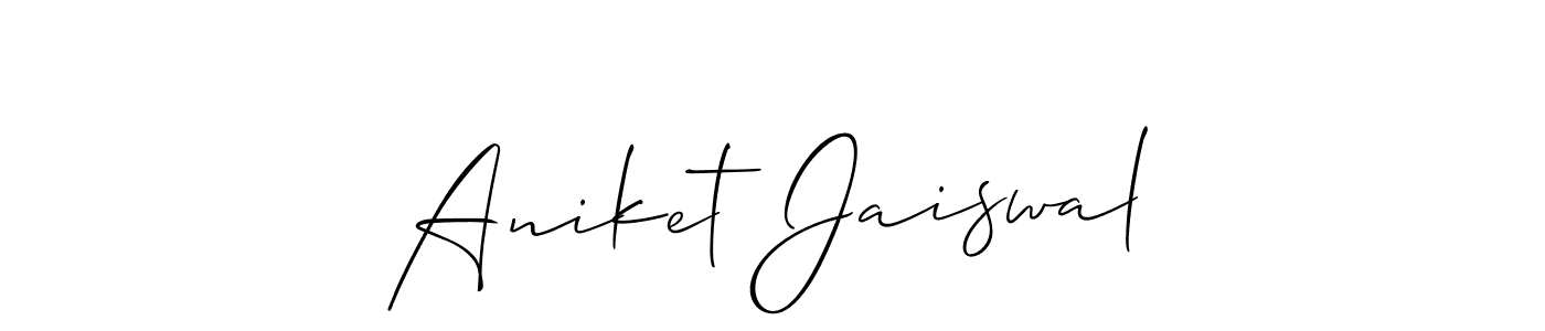 How to make Aniket Jaiswal signature? Allison_Script is a professional autograph style. Create handwritten signature for Aniket Jaiswal name. Aniket Jaiswal signature style 2 images and pictures png