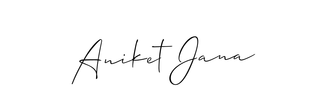 How to make Aniket Jana signature? Allison_Script is a professional autograph style. Create handwritten signature for Aniket Jana name. Aniket Jana signature style 2 images and pictures png