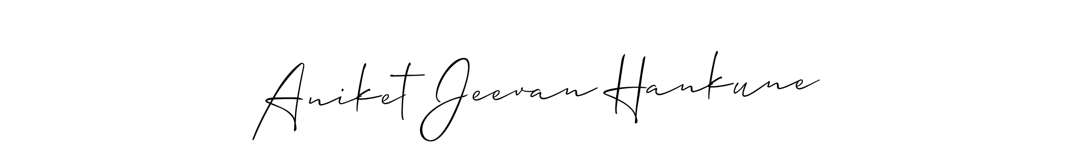 Aniket Jeevan Hankune stylish signature style. Best Handwritten Sign (Allison_Script) for my name. Handwritten Signature Collection Ideas for my name Aniket Jeevan Hankune. Aniket Jeevan Hankune signature style 2 images and pictures png