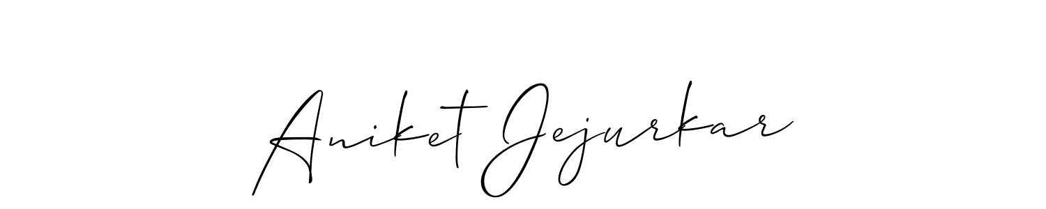 Design your own signature with our free online signature maker. With this signature software, you can create a handwritten (Allison_Script) signature for name Aniket Jejurkar. Aniket Jejurkar signature style 2 images and pictures png