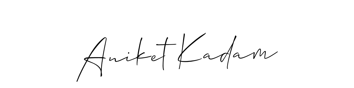 Use a signature maker to create a handwritten signature online. With this signature software, you can design (Allison_Script) your own signature for name Aniket Kadam. Aniket Kadam signature style 2 images and pictures png