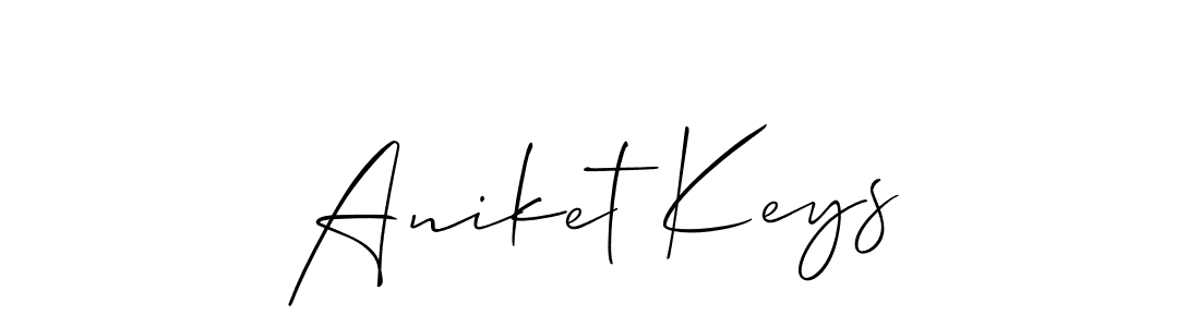 Use a signature maker to create a handwritten signature online. With this signature software, you can design (Allison_Script) your own signature for name Aniket Keys. Aniket Keys signature style 2 images and pictures png