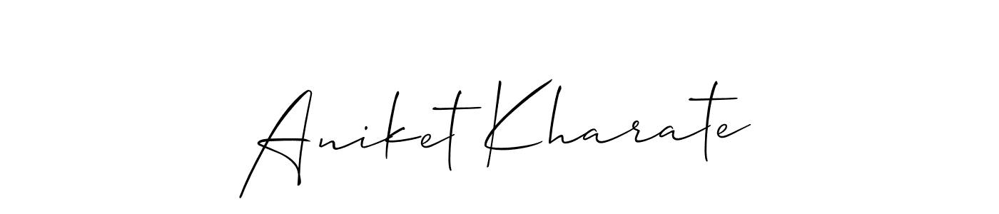 How to make Aniket Kharate signature? Allison_Script is a professional autograph style. Create handwritten signature for Aniket Kharate name. Aniket Kharate signature style 2 images and pictures png