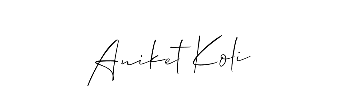 Make a beautiful signature design for name Aniket Koli. Use this online signature maker to create a handwritten signature for free. Aniket Koli signature style 2 images and pictures png