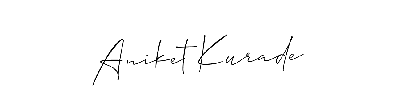 Aniket Kurade stylish signature style. Best Handwritten Sign (Allison_Script) for my name. Handwritten Signature Collection Ideas for my name Aniket Kurade. Aniket Kurade signature style 2 images and pictures png